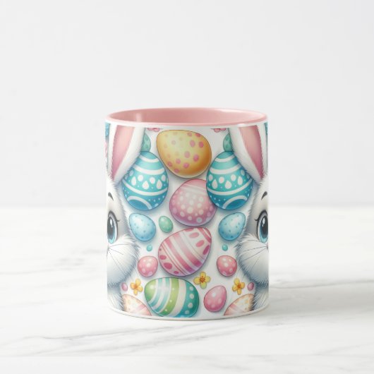 イースターバニーかわいいギフトキャンディで満たすことができる マグカップ (中央)