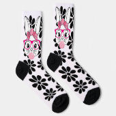 イースターバニーかわいらしウサギかわいい ソックス (右)