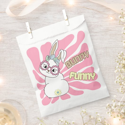 イースターバニーかわいらしウサギかわいい フェイバーバッグ (クリップ留めされた状態)