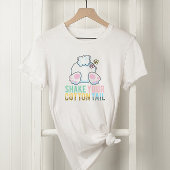イースターバニーがあなたの綿の尾を振る Tシャツ