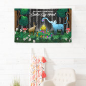 イースターバニーがイースターエッグを集める 横断幕 (インサイチュ)