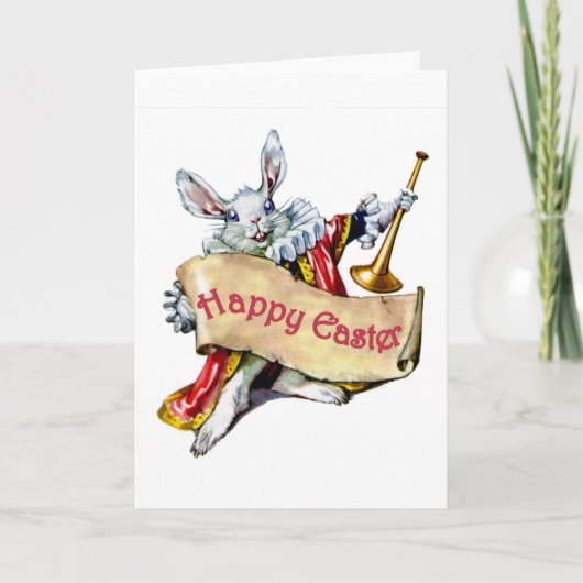 イースターバニーがハッピーイースター挨拶を延長 シーズンカード (正面)