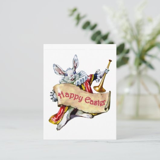 イースターバニーがハッピーイースター挨拶を延長 シーズンポストカード (スタンド正面)