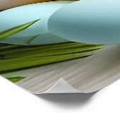 イースターバニーがバスケットに座る ポスター (角)