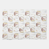 イースターバニーが卵の巣に キッチンタオル (横)