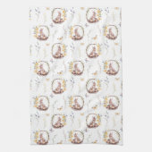 イースターバニーが卵の巣に キッチンタオル (縦)