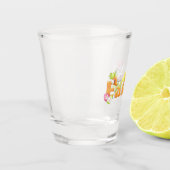 イースターバニーとおもしろい文字ショットグラス ショットグラス (左)
