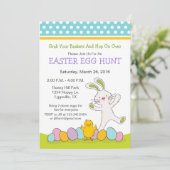 イースターバニーとひよこ イースターエッグ ハント ご招待 招待状 (スタンド正面)