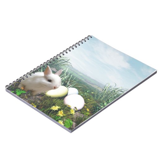 イースターバニーとイースターエッグ ノートブック (左側)