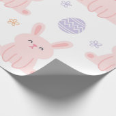 イースターバニーとイースターエッグ ラッピングペーパー (角)