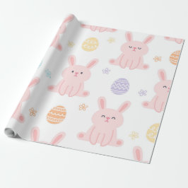 イースターバニーとイースターエッグ ラッピングペーパー
