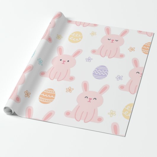 イースターバニーとイースターエッグ ラッピングペーパー (アンロールド)