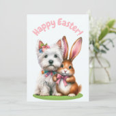 イースターバニーとウェスティーイースターカード シーズンカード (スタンド正面)