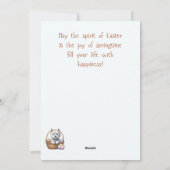 イースターバニーとウェスティーイースターカード シーズンカード (裏面)