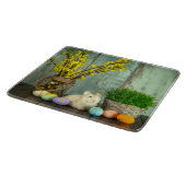 イースターバニーとエッグシーン カッティングボード (角)