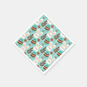 イースターバニーとエッグズナプキン スタンダードカクテルナプキン (角)