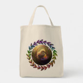 イースターバニーとエッグバスケット付き雛 トートバッグ (裏面)