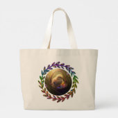 イースターバニーとエッグバスケット付き雛 トートバッグ (裏面)