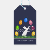 イースターバニーとエッグパーソナライズされた ギフトタグ (裏面)