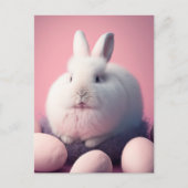 イースターバニーとエッグポストカード ポストカード (正面)