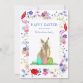 イースターバニーとエッグ春フローラ シーズンカード (正面)