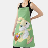 イースターバニーとカラフルなイースターエッグバスケット エプロン (インサイチュ)
