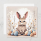 イースターバニーとカラフル卵 シーズンカード (正面/裏面)