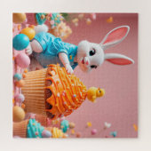 イースターバニーとキャッカラフルク ジグソーパズル (横)