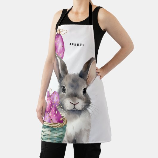 イースターバニーとセイズイースターエッグのバスケット エプロン (インサイチュ)