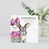 イースターバニーとセイズイースターエッグのバスケット 招待状 (スタンド正面)