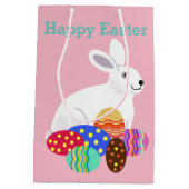 イースターバニーとチョコレートの卵 ミディアムペーパーバッグ (裏面)