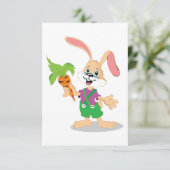 イースターバニーとニンジン招待状 招待状 (スタンド正面)