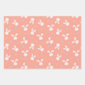 イースターバニーとニンジン春ラッピング紙S ラッピングペーパーシート (正面)