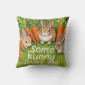 イースターバニーとニンジン クッション (裏面)