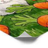 イースターバニーとニンジン ポスター (角)