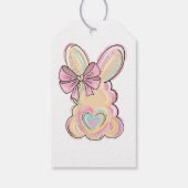 イースターバニーとハートと弓 ギフトタグ (裏面)
