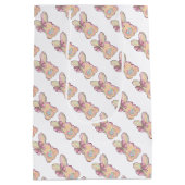 イースターバニーとハートと弓 ミディアムペーパーバッグ (裏面)