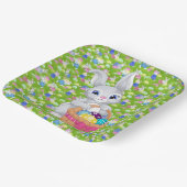 イースターバニーとバスケット卵狩りパーティー ペーパープレート (傾斜あり)