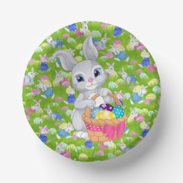 イースターバニーとバスケット卵狩りパーティー ペーパーボウル