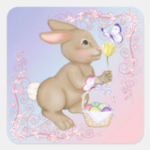 イースターバニーとバスケット