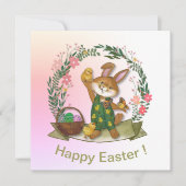 イースターバニーとヒヨコ シーズンカード (正面)