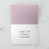 イースターバニーとピンクのチューリップ シーズンカード (内部)