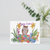イースターバニーとフクロウ シーズンポストカード (スタンド正面)