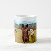 イースターバニーとブラウンの馬 コーヒーマグカップ (中央)