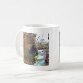 イースターバニーとブラウンの馬 コーヒーマグカップ (正面左)