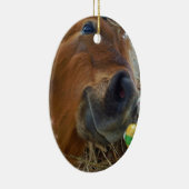 イースターバニーとブラウンの馬 セラミックオーナメント (右)