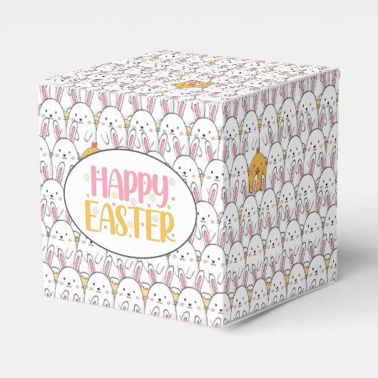 イースターバニーとベビーチックス フェイバーボックス (正面サイド)