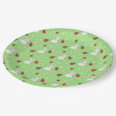 イースターバニーとラディバグズパターンカットアウト紙 ペーパープレート (アングル)