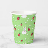イースターバニーとラディバグズパターンカットアウト紙 紙コップ (左)