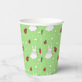 イースターバニーとラディバグズパターンカットアウト紙 紙コップ (右)